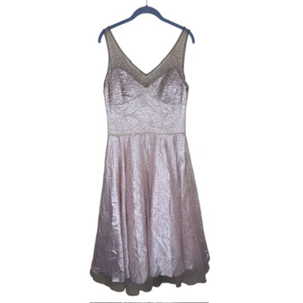 Sue Wong Vtg Rose Beaded Dress size 14